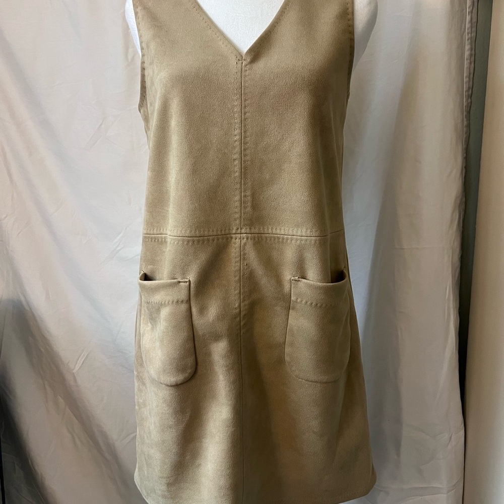 MAX STUDIO Faux Suede Sleeveless Minidress - Picture 2 of 5